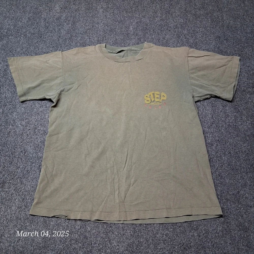 Vintage Step Aside Let Me B 90s T Shirt‎ Youth Teen XL Faded Brown Distressed